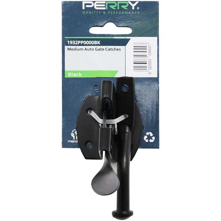 Perry No.1932 Medium Auto Gate Catches Black