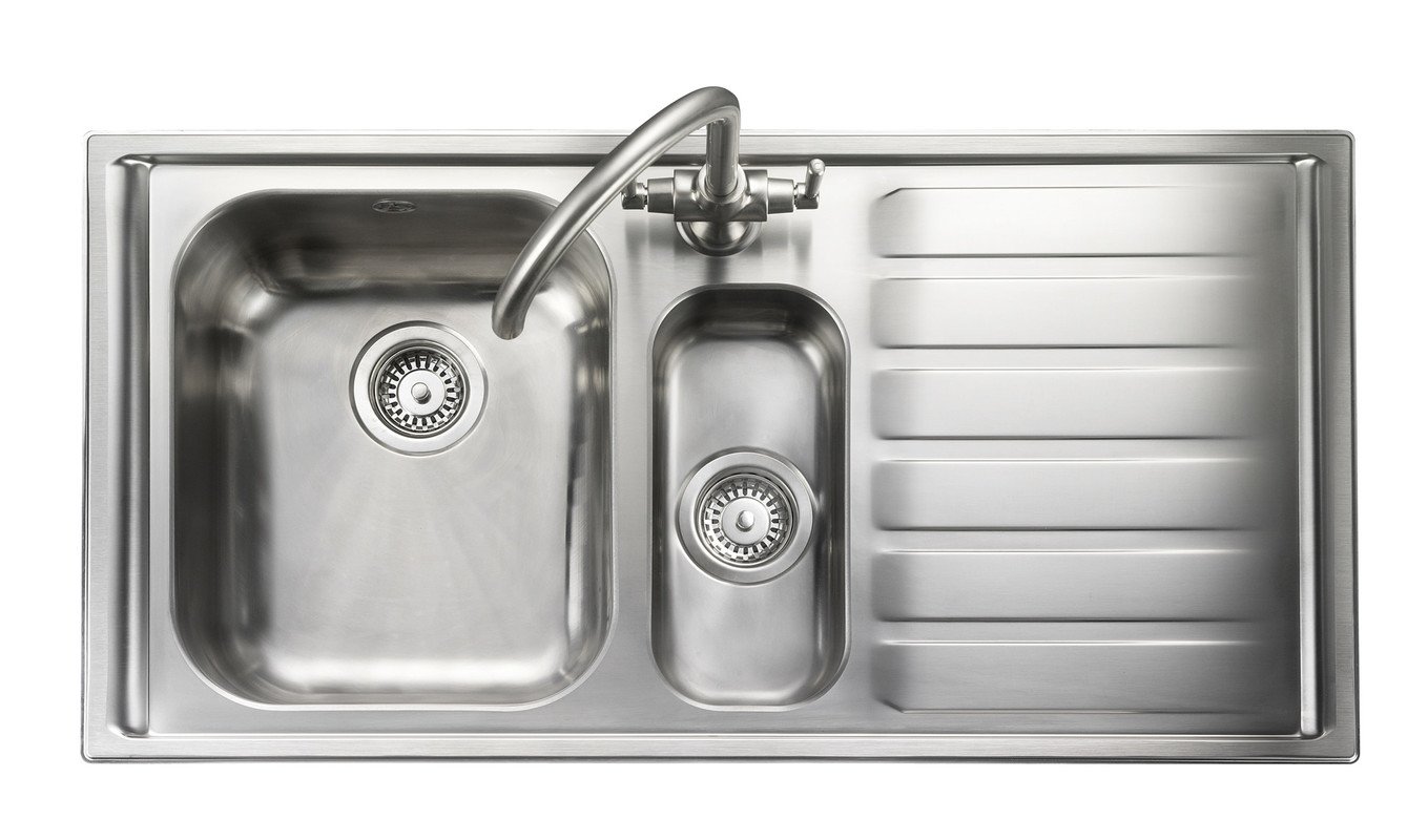 Manhattan Stainless Steel Inset Sink 1.5 bowls Polished MN10102R